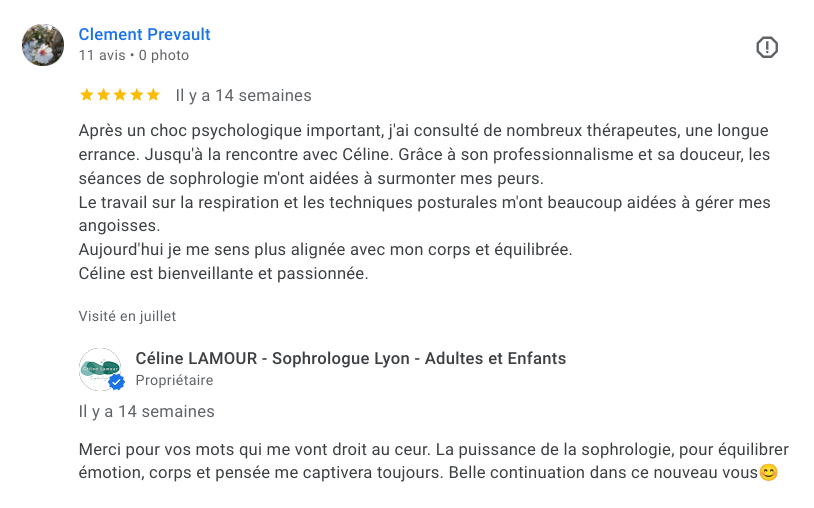 Témoignage client sur les bienfaits d’un suivi en sophrologie à Lyon et Villeurbanne