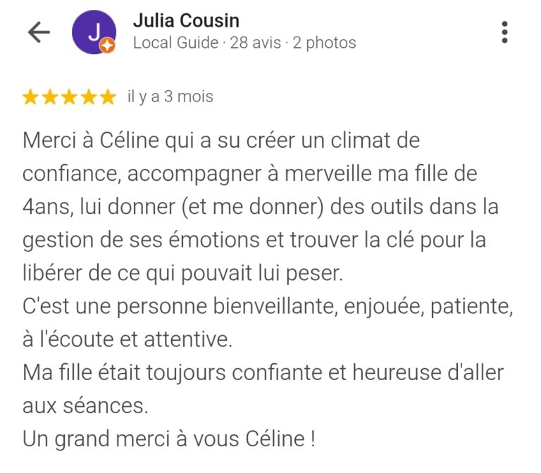 Avis de parents sur un accompagnement en sophrologie pour enfant anxieux